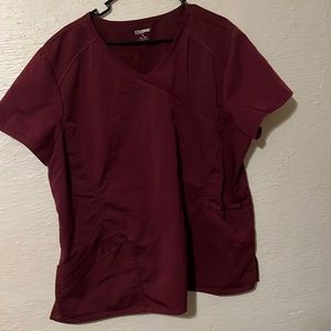 Maroon Scrub Top